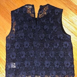 ALC Navy Lace Top